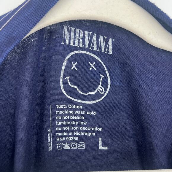Officially Licensed Nirvana In Utero T-Shirt Blue Acid Wash Large NWOT - Picture 3 of 6
